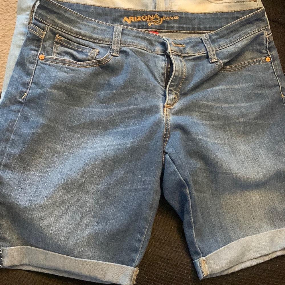 2 pr of size 11 Arizona jeans shorts, $9 ea.
